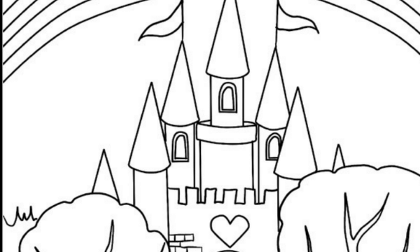 Free castle coloring page