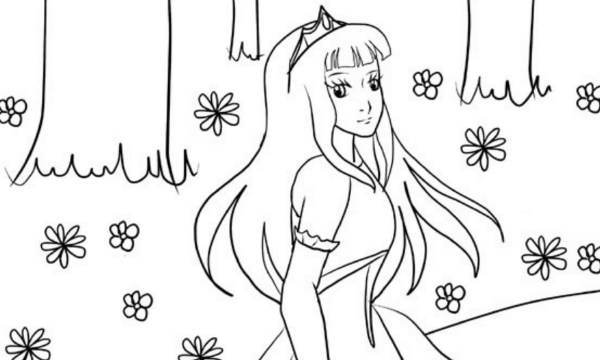Princess coloring page to print for free