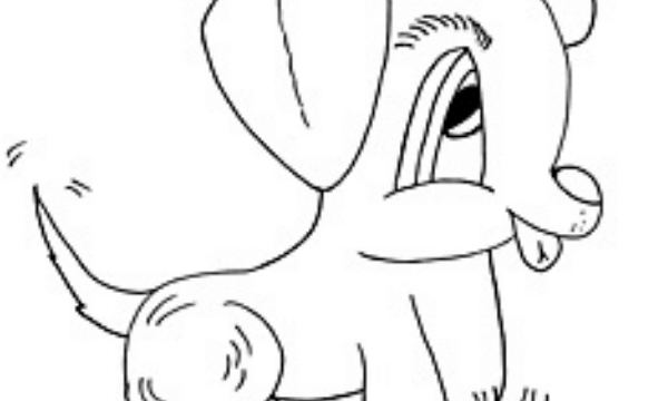 dog coloring page