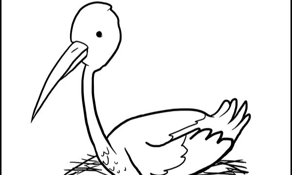 stork coloring page