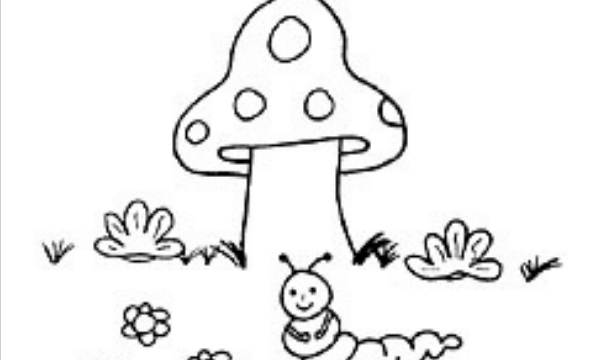 coloring page caterpillar