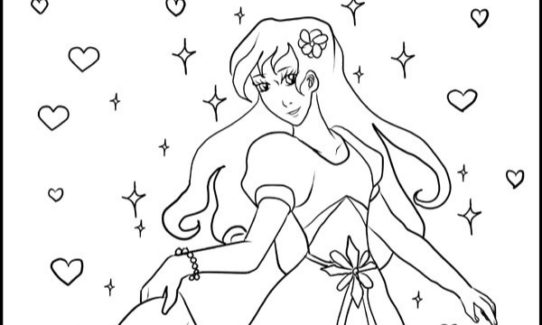 Princess coloring page