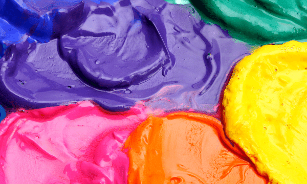 Painting with acrylic paint