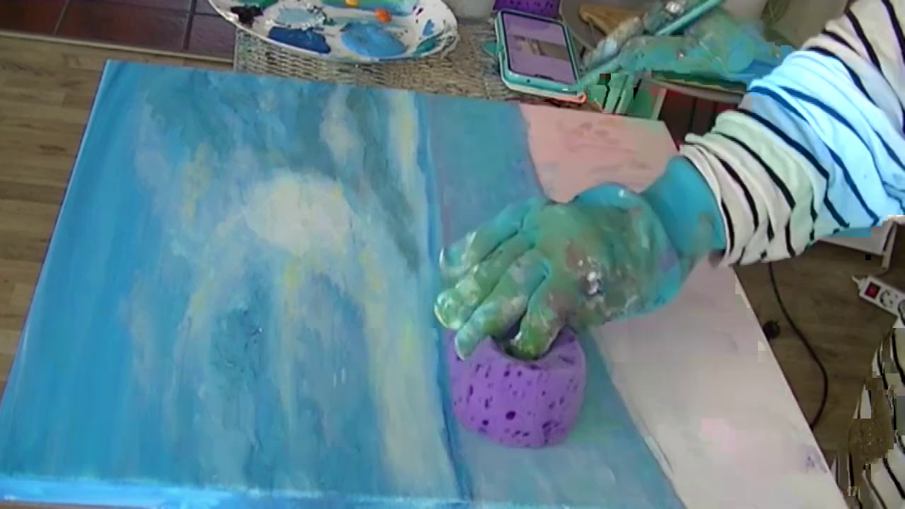 Painting with a sponge