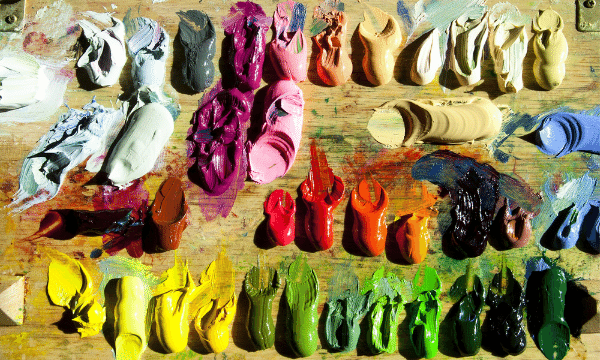Painting with oil paint