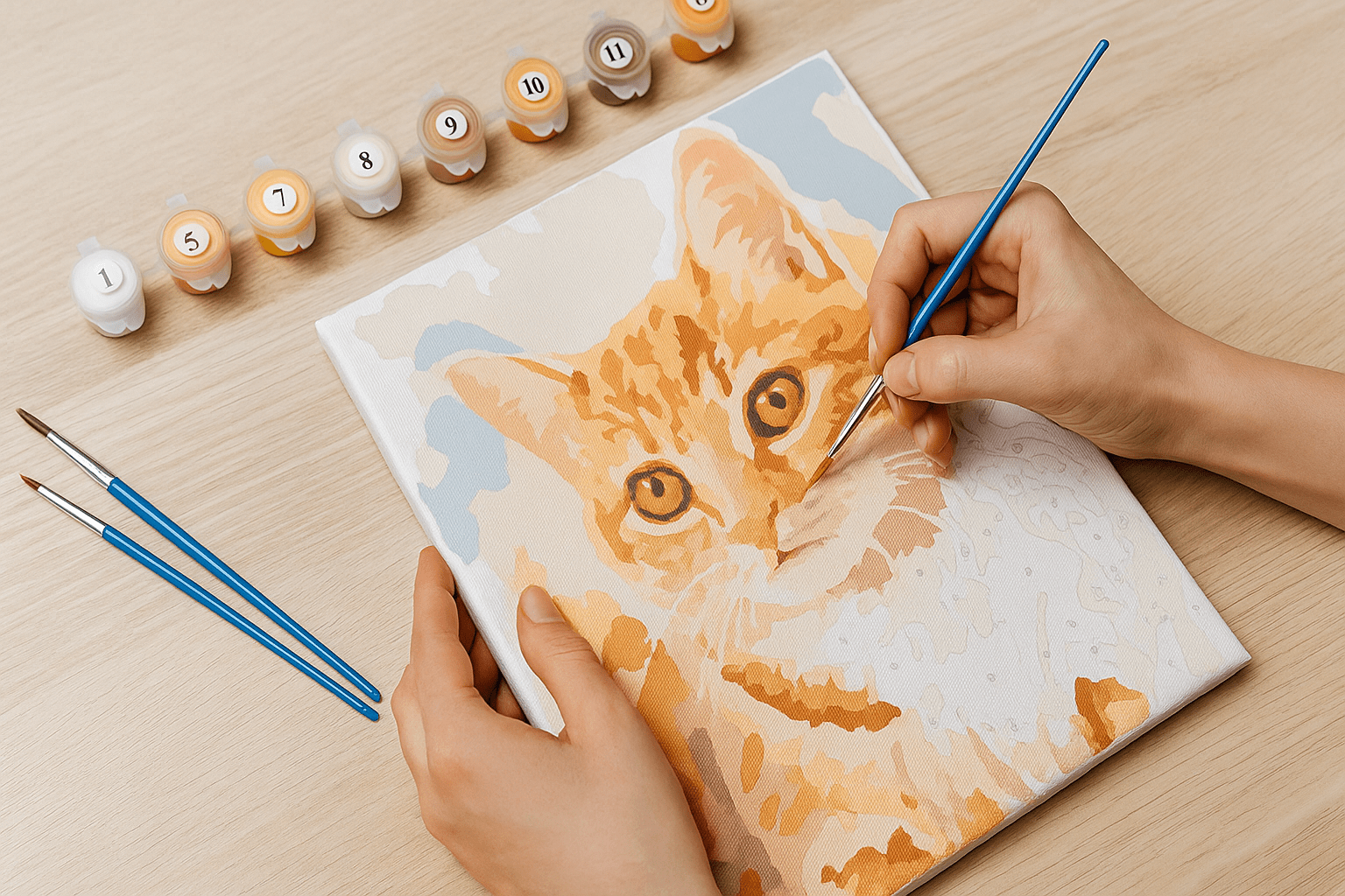 How much does a complete paint-by-numbers set cost?