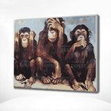 Painting on number 3 Monkeys
