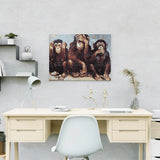 Painting on number 3 Monkeys