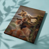 Painting on Number 3 Foxes
