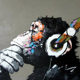 Paint by Numbers Monkey Headphones