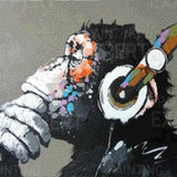 Diamond Painting Monkey with Headphones