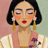 Paint by Numbers Abstract, Modern and Colorful Portrait