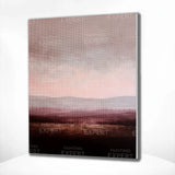 Diamond Painting Abstract minimalist landscape in purple, taupe and burgundy
