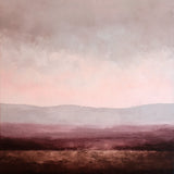 Diamond Painting Abstract minimalist landscape in purple, taupe and burgundy