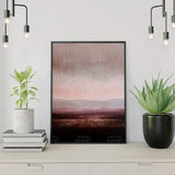 Diamond Painting Abstract minimalist landscape in purple, taupe and burgundy