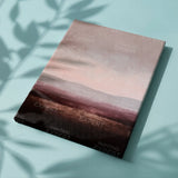 Paint by Numbers Abstract minimalist landscape in purple, taupe and burgundy