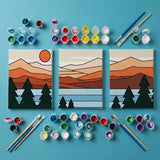 Alpine Serenity - Paint by Numbers Mini Set of 3