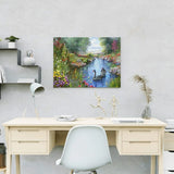 Paint by Numbers Enchanting Swans in a Beautiful Landscape