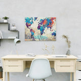 Paint by Numbers Blue World Map