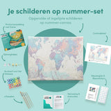Paint by Numbers Blue World Map
