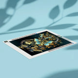 Diamond Painting Blue and Gold Butterflies