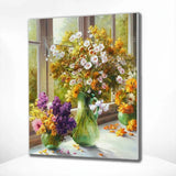Paint by Numbers Flowers at the Window