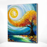 Paint by Numbers Tree in Artistic Style