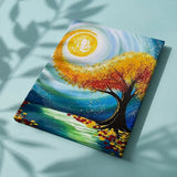 Paint by Numbers Tree in Artistic Style