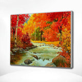 Paint by Numbers Forest with Stream