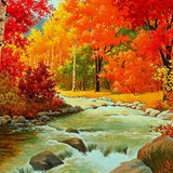 Paint by Numbers Forest with Stream