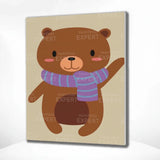 Paint by Numbers Brown Bear