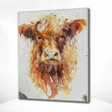 Diamond Painting Brown Scottish Highlander