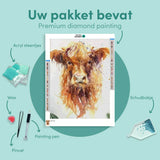 Diamond Painting Brown Scottish Highlander