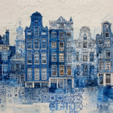 Paint by Numbers Collage of Delft, in Delft blue