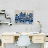 Paint by Numbers Collage of Delft, in Delft blue