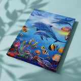 Paint by Numbers Dolphins and Fish