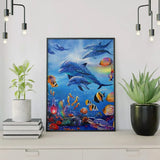 Paint by Numbers Dolphins and Fish