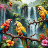Diamond Painting Three Parrots