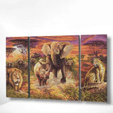 Paint by Numbers Triptych Africa