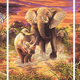 Paint by Numbers Triptych Africa