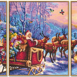 Paint by Numbers Triptych Christmas