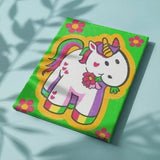 Paint by Numbers Unicorn with Red Flowers