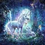 Paint by Numbers Unicorns in the Forest