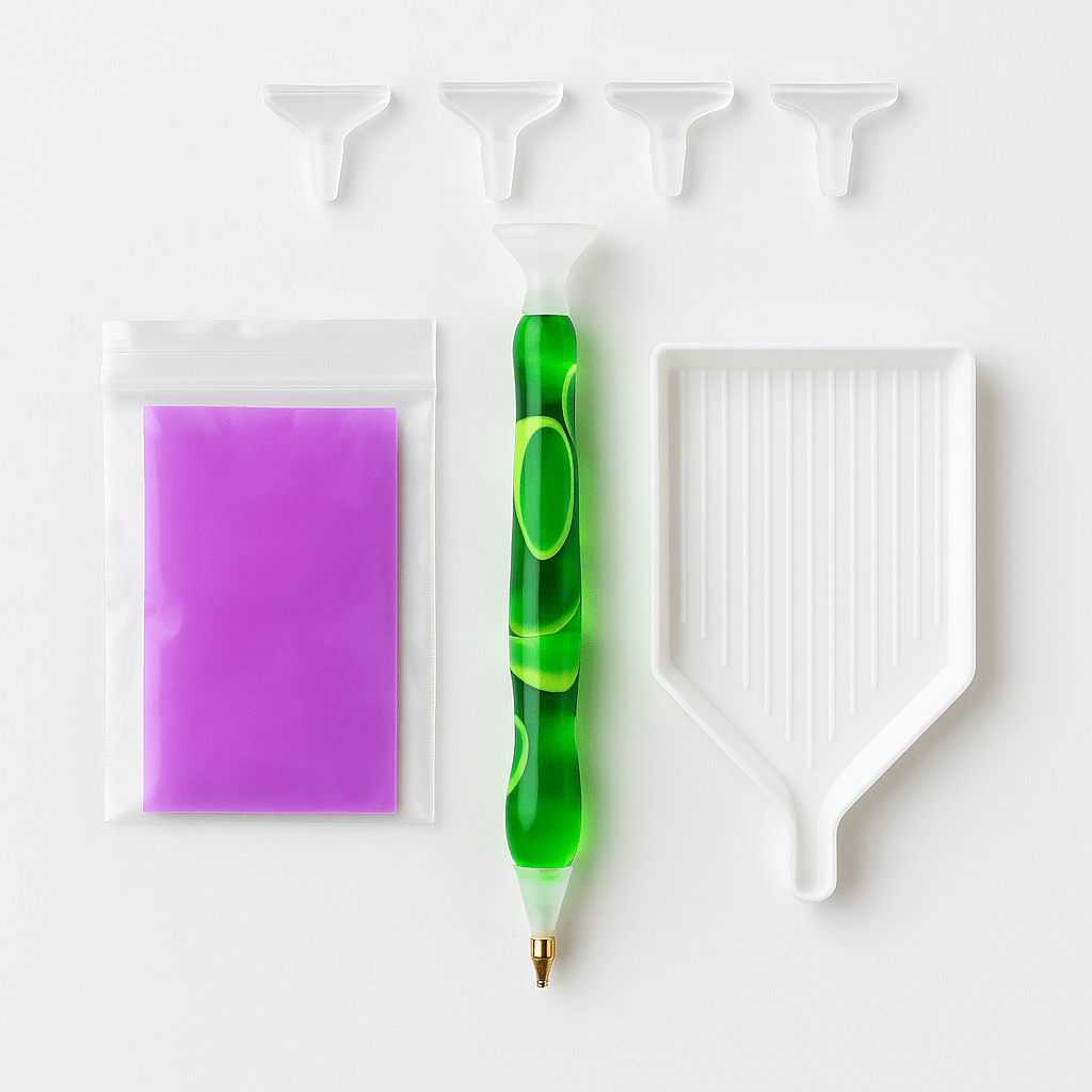 Ergonomic Diamond Painting Pen Kit – With Extra Wax & Luxurious Grip