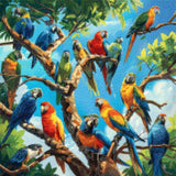 Diamond Painting Family Parrot