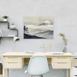 Painting on Number Fuji above the mist Japan