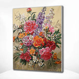 Paint by Numbers Coloured Flowers Bouquet
