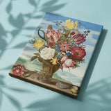 Paint by Numbers Coloured Flowers in a Vase