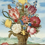Paint by Numbers Coloured Flowers in a Vase