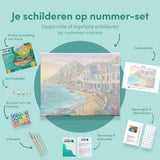 Paint by Numbers Coloured Houses by the Sea